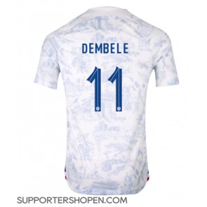 Frankrike Ousmane Dembele #11 Borta Matchtröja VM 2022 Kortärmad
